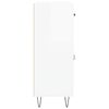 vidaXL Šoninė spintelė, balta, 69,5x34x90cm, apdirbta mediena, blizgi