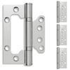 vidaXL Vyrius 4 vnt. 100 x 75 x 13 mm Sidabrinė Plienas