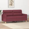 vidaXL Dvivietė sofa, raudonojo vyno spalvos, 140cm, audinys