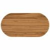 vidaXL Stalo vir&scaron;us 100 x 50 x 3,5 cm Ovalo Kieto teka medžio Natūrali