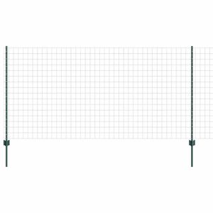 vidaXL Euro tvoros su stulpu 25 x 1,2 m PVC dengtas plienas Žalia
