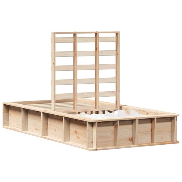 vidaXL Lovos rėmas Ruda 80 x 200 cm Kietos pu&scaron;ies mediena