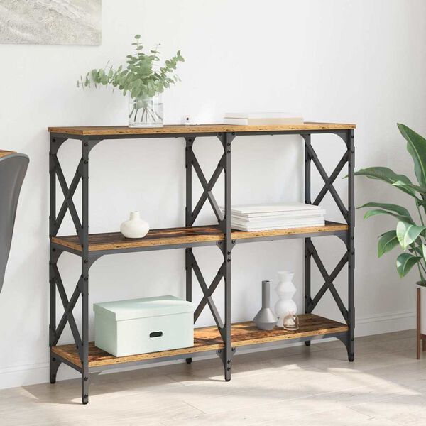 vidaXL Konsolinis stalas Senas medis 100 x 28 x 80,5 cm