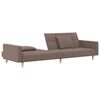 vidaXL Dvivietė sofa-lova su dvejomis pagalvėmis, taupe, audinys