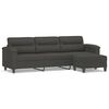 vidaXL Trivietė sofa su pakoja, tamsiai pilka, 210cm, audinys
