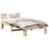 vidaXL Lovos rėmas Natūrali 75 x 190 cm Kietos pu&scaron;ies mediena