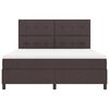 vidaXL Kiemas lova su čiužiniu Tamsiai rudas 180 x 200 cm audinys