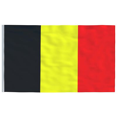 vidaXL Belgijos vėliava su stiebu, aliuminis, 5,55m