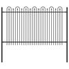 vidaXL Dygliuota arkinė tvora Juoda 200 x 130 cm
