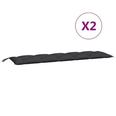 vidaXL suoliuko pagalvėlės, 2vnt., juodos spalvos, oxford audinys