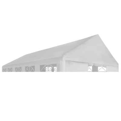 vidaXL Proginės palapinės stogas, baltas, 6x12 m