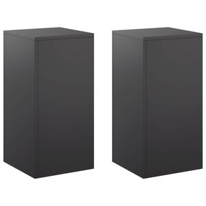 vidaXL Augalų stovas 2 pcs Juoda 30 x 30 x 60 cm Plienas