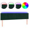 vidaXL Galvūgalis su LED, tamsiai žalias, 180x5x78/88cm, aksomas