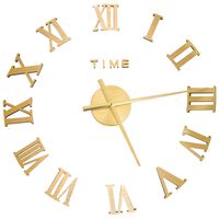 vidaXL Sieninis laikrodis, auksinis, 100cm, modernus, 3D, XXL