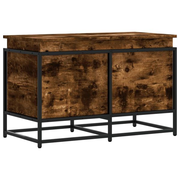 vidaXL Daiktadėžė su dangčiu, dūminė, 80x40x51,5cm, apdirbta mediena