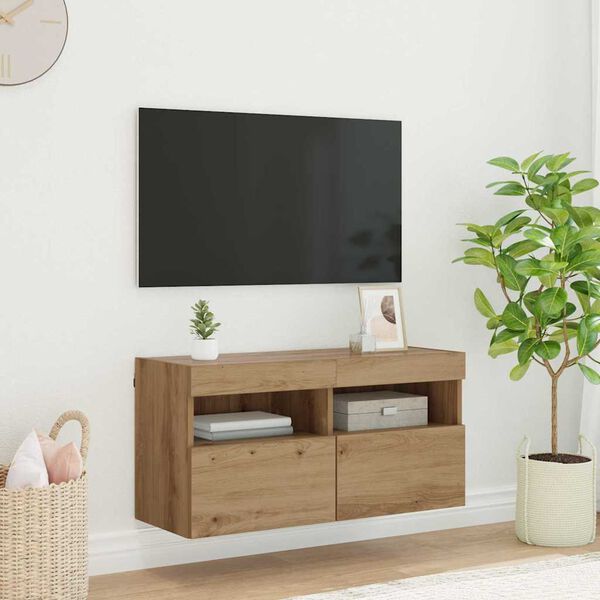 vidaXL TV sieninė spintelė Amatininkų ąžuolas 80 x 30 x 40 cm