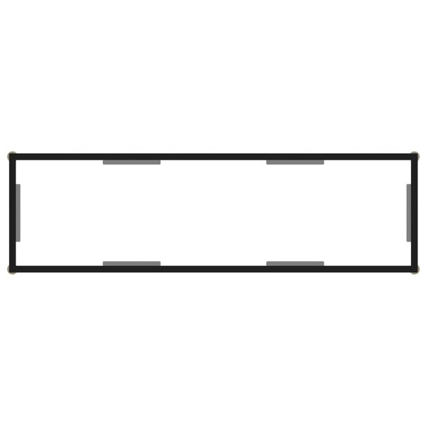 vidaXL Konsolinis staliukas, skaidrus, 120x35x75cm, grūdintas stiklas