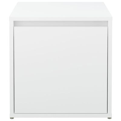 vidaXL Dėžė-stalčius, baltos spalvos, 40,5x40x40cm, apdirbta mediena