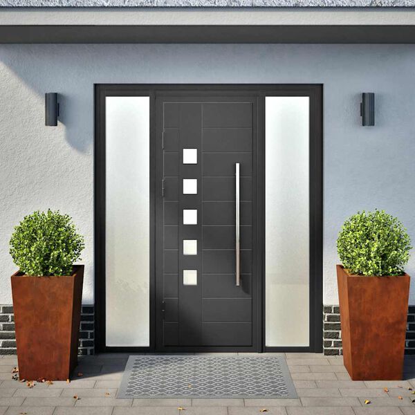 vidaXL Sodo vazonai 2 vnt 45x45x75 cm oro sąlygoms atsparus plienas