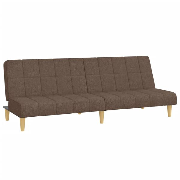 vidaXL Dvivietė sofa-lova, taupe spalvos, audinys