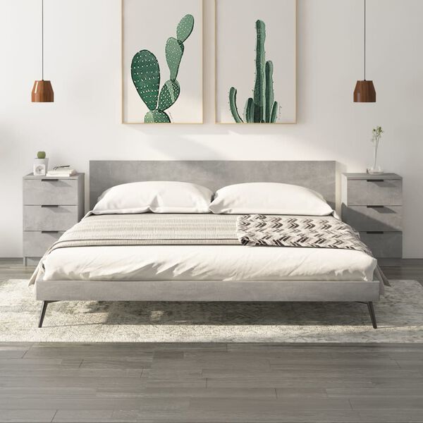 vidaXL Naktinės spintelės, 2vnt., betono pilkos spalvos, 40x36x65cm