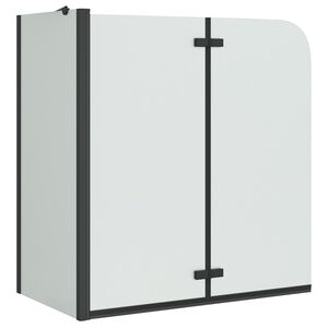 vidaXL Du&scaron;o kabineto uždanga Juoda 120 x 68 x 130 cm