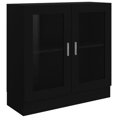 vidaXL Vitrininė spintelė, juodos spalvos, 82,5x30,5x80cm, MDP