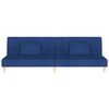 vidaXL Dvivietė sofa-lova su dvejomis pagalvėmis, mėlyna, audinys