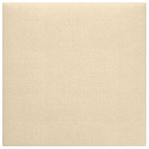 vidaXL Sieninis galvūgalis 12 vnt. 30 x 30 cm Kreminė audinys