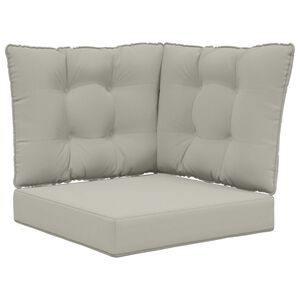 vidaXL Lauko sofa pagalvėlė 3 pcs Pilka Poliesteris