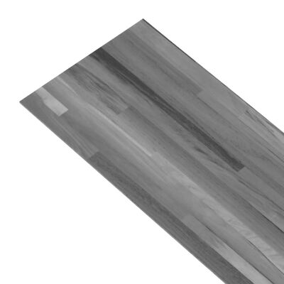 vidaXL Grindų plokštės, pilkos spalvos, PVC, 2,51m², 2mm, dryžuotos