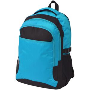 vidaXL Mokyklinė kuprinė, 40 l, juoda ir mėlyna