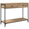 vidaXL Konsolinis stalas Amatininkų ąžuolas 100 x 34,5 x 75 cm