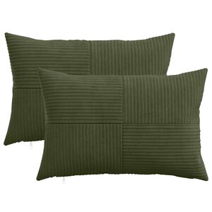 vidaXL Pagalvėlės užvalkalas 2 pcs ALMELO Žalia 30 x 50 cm mančester