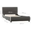 vidaXL Lovos rėmas, antracito spalvos, 100x200cm, dirbtinė oda