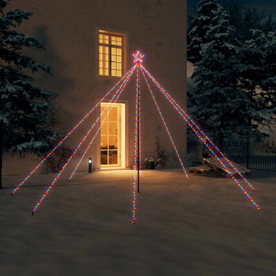 vidaXL Kalėdų eglutės girlianda, 576 įvairiaspalvės LED lemputės, 3,6m