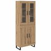 vidaXL Auk&scaron;tas spintelė 2 pcs Amatininkų ąžuolas 69,5 x 34 x 180 cm