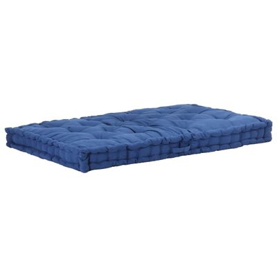 vidaXL Grindų/paletės pagalvėlės, 2vnt., šviesiai mėlynos, medvilnė
