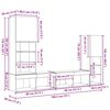 vidaXL Televizoriaus spintelė 4 pcs Sena mediena Apdirbta mediena