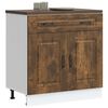 vidaXL Kitchen Base Cabinet "Kalmar" Smoked Oak Engineered Wood