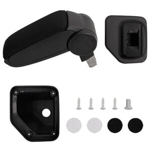 vidaXL Automobilio porankis, juodas, 15x32x(40-52) cm, ABS