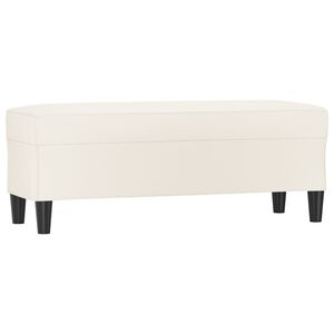 vidaXL Suoliukas, kreminės spalvos, 100x35x41cm, dirbtinė oda