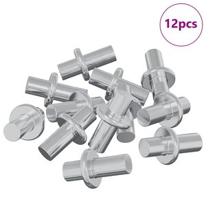 vidaXL Policis 12 pcs Sidabro 8,6 x 8,6 x 14,6 mm Plienas
