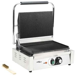 vidaXL Panini sumu&scaron;tinių grilis, 43x30,5x20cm, 2200W, su grioveliais