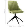 vidaXL Valgomojo kėdės, 4vnt., &scaron;viesiai žalios spalvos, aksomas