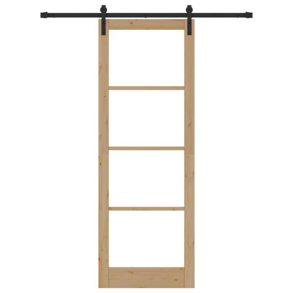 vidaXL Slankios durys ORKDAL Natūrali ir juoda 83 x 232 cm