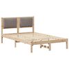 vidaXL Lovo rėmas su apmu&scaron;tu galvūgaliu Taupe 120 x 200 cm