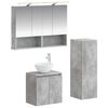 vidaXL Vonios baldų rinkinys 4 pcs Betono pilka