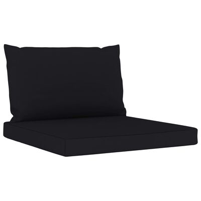 vidaXL Sodo komplektas su juodos spalvos pagalvėlėmis, 6 dalių