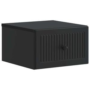 vidaXL Sieninis naktinis staliukas Juoda 33 x 34,5 x 20 cm